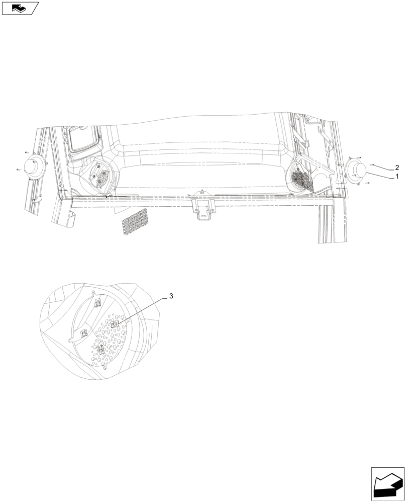 Схема запчастей Case IH A8800 - (55.512.AA) - SPEAKER, REAR (55) - ELECTRICAL SYSTEMS