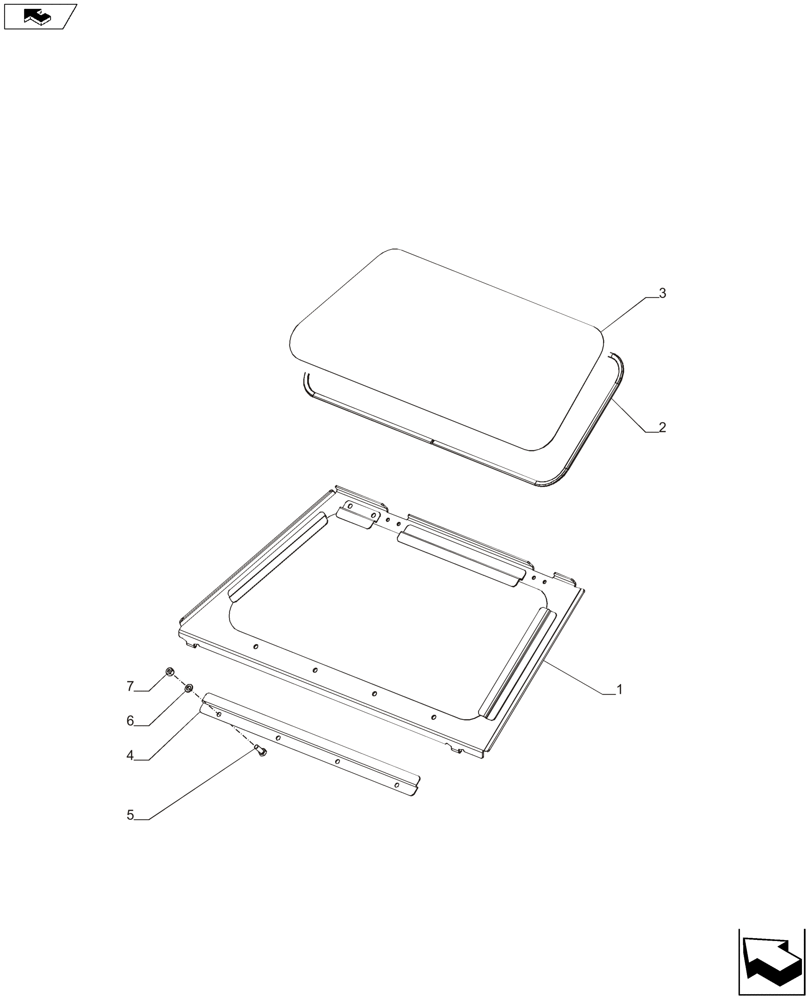 Схема запчастей Case IH A8800 - (10.400.BG[07]) - RADIATOR GRILLE, COVER (10) - ENGINE