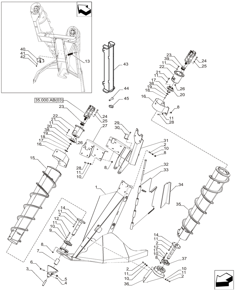 Схема запчастей Case IH A8800 - (60.350.AA[01]) - CROP DIVIDER (60) - PRODUCT FEEDING