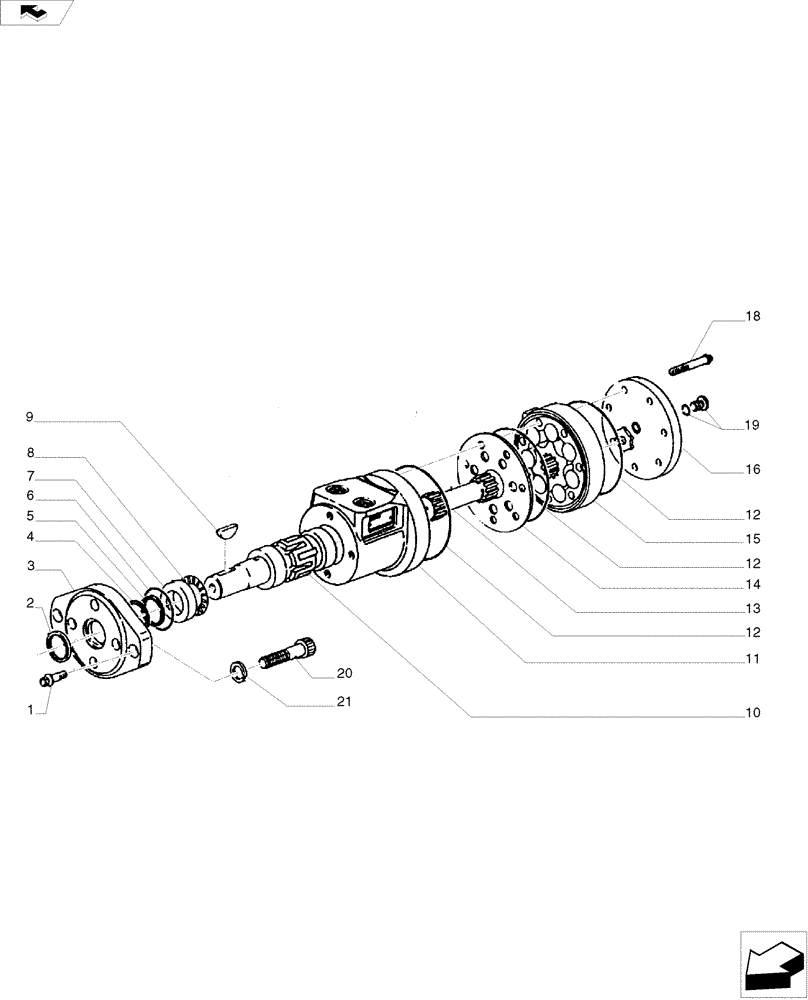 Схема запчастей Case IH A8800 - (35.000.AB[05]) - HYDRAULIC MOTOR (S CHAR-LYNN: 14 CU.IN.) (35) - HYDRAULIC SYSTEMS