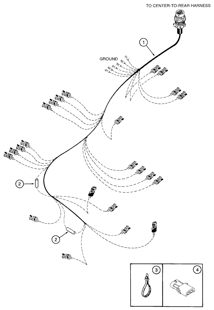 Схема запчастей Case IH 2555 - (04-18) - HARNESS, VALVE BLOCK (06) - ELECTRICAL SYSTEMS