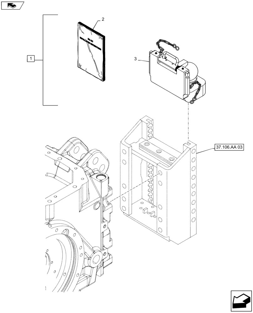 Схема запчастей Case IH MAXXUM 125 - (88.100.37[09]) - DIA KIT - SLIDER TOW HOOK WITH K80 BALL - GERMANY (88) - ACCESSORIES