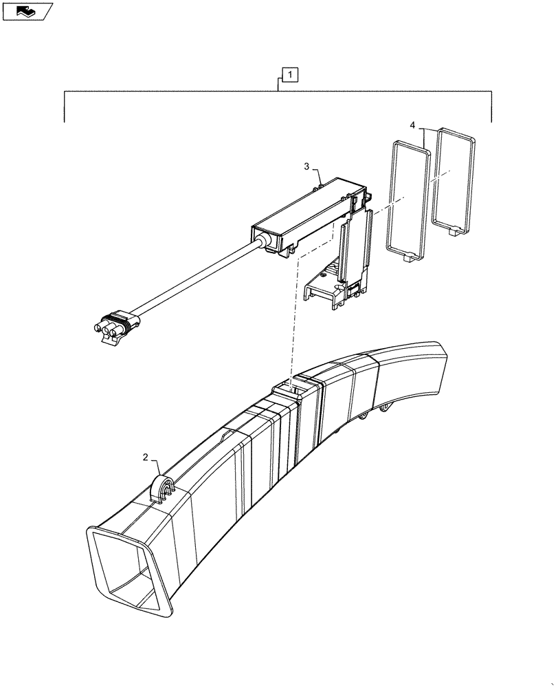 Схема запчастей Case IH 1245 - (55.516.AD[01]) - SEED SENSOR (55) - ELECTRICAL SYSTEMS