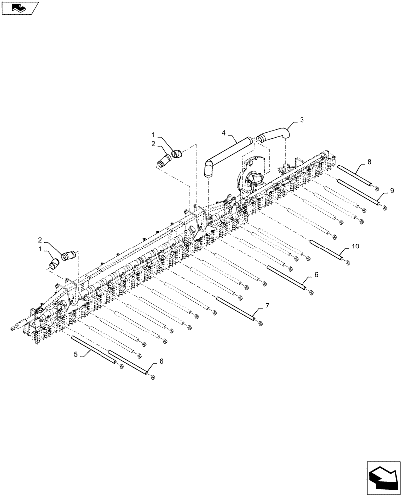 Схема запчастей Case IH 1245 - (79.103.AA[05]) - VACUUM HOSES FOR 30" SPLIT ROW 16/31 (79) - PLANTING