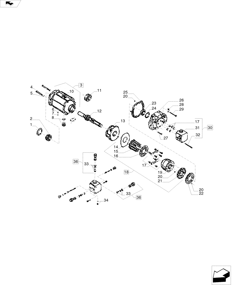 Схема запчастей Case IH A8800 - (29.100.AB) - HYDRAULIC MOTOR (TRACTION) (29) - HYDROSTATIC DRIVE