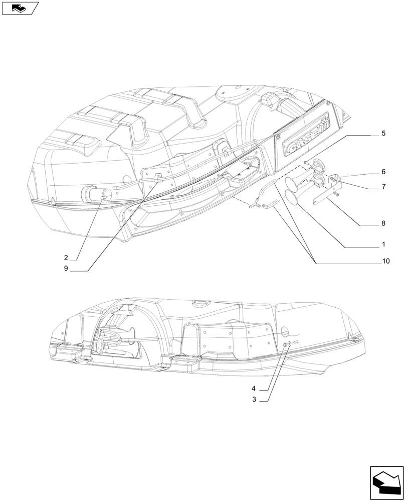 Схема запчастей Case IH A8800 - (55.512.BO) - HORN, KIT (55) - ELECTRICAL SYSTEMS