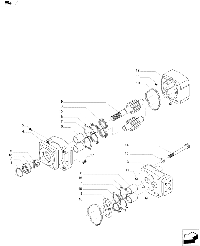 Схема запчастей Case IH A8800 - (35.000.AB[14]) - HYDRAULIC MOTOR (M365A) (35) - HYDRAULIC SYSTEMS