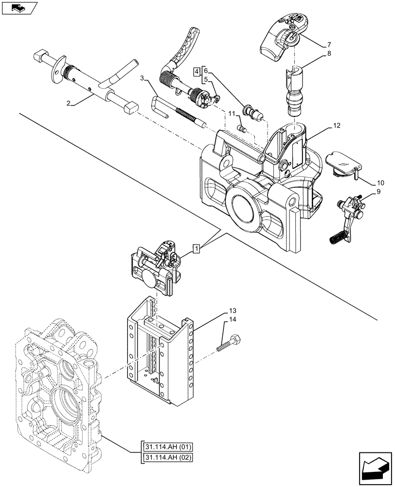 Схема запчастей Case IH MAXXUM 120 - (37.100.AF[07]) - VAR - 330939 - TOW HITCH (37) - HITCHES, DRAWBARS & IMPLEMENT COUPLINGS