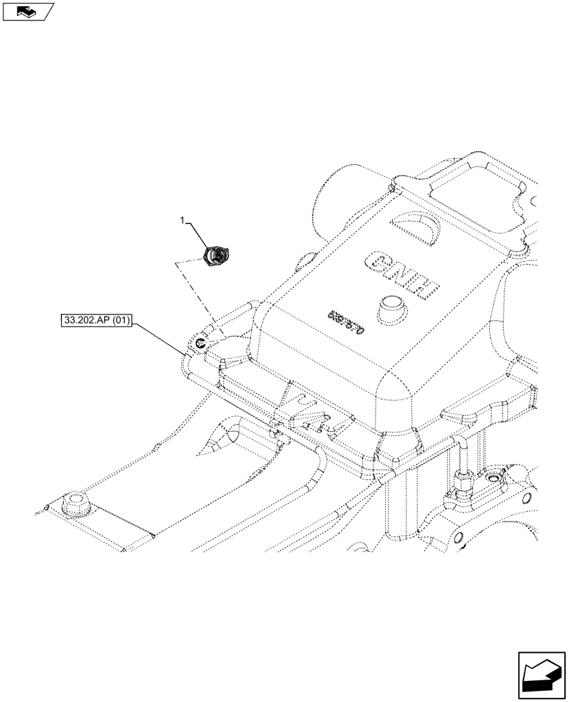 Схема запчастей Case IH MAXXUM 120 - (55.031.AE) - VAR - 390283 - BRAKE, PRESSURE SENSOR (55) - ELECTRICAL SYSTEMS