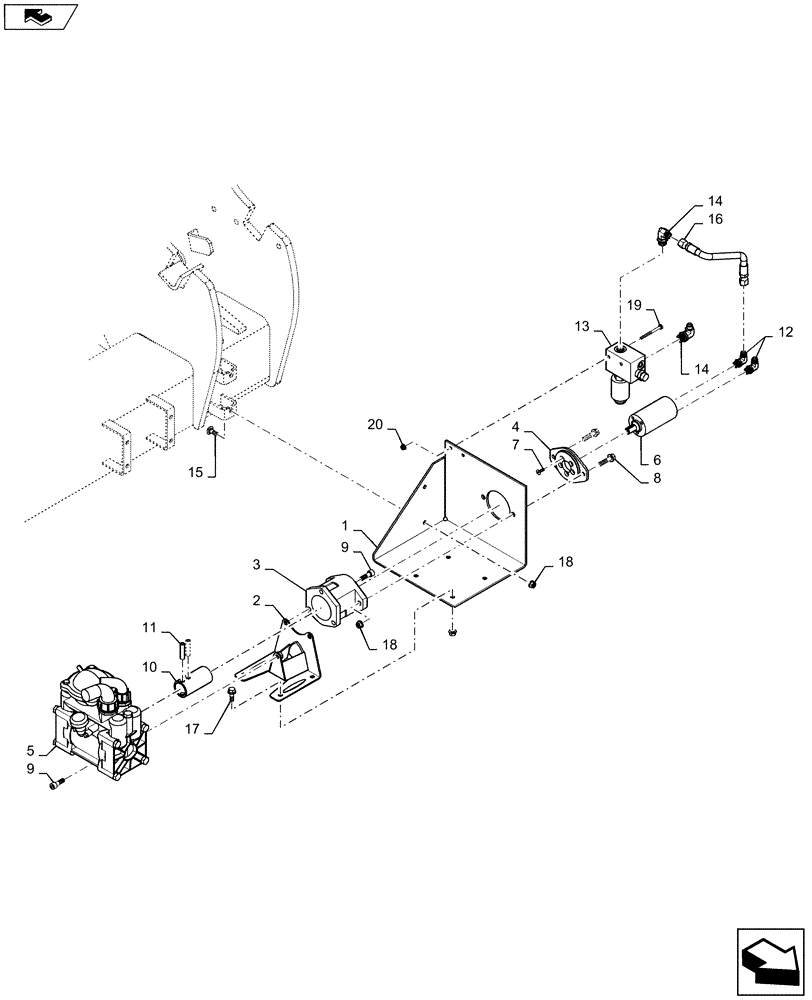 Схема запчастей Case IH 1245 - (63.100.AB[01]) - LIQUID FERTILIZER PUMP (63) - CHEMICAL APPLICATORS