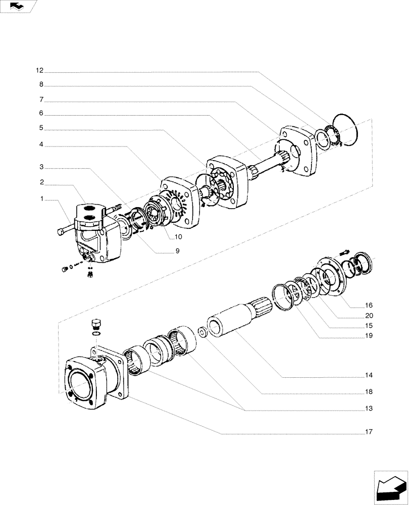 Схема запчастей Case IH A8800 - (35.000.AB[08]) - HYDRAULIC MOTOR (10000 CHAR-LYNN: 57,4 CU.IN.) (35) - HYDRAULIC SYSTEMS