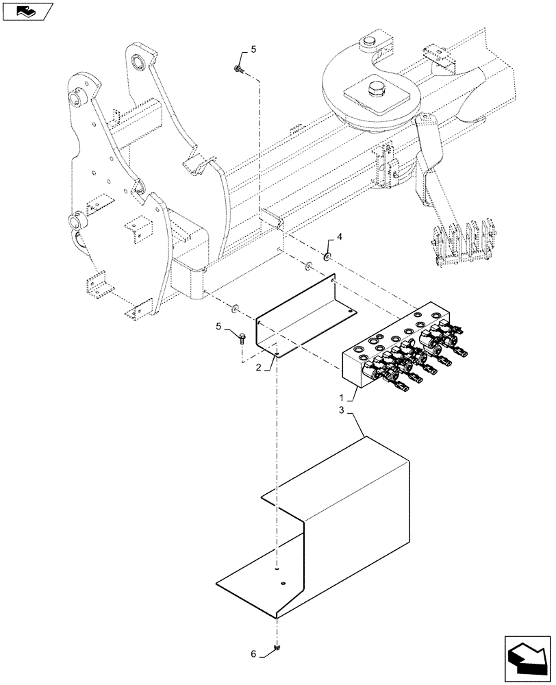 Схема запчастей Case IH 1245 - (35.560.AA[07]) - HYDRAULIC LIFT AND FOLD VALVE (35) - HYDRAULIC SYSTEMS