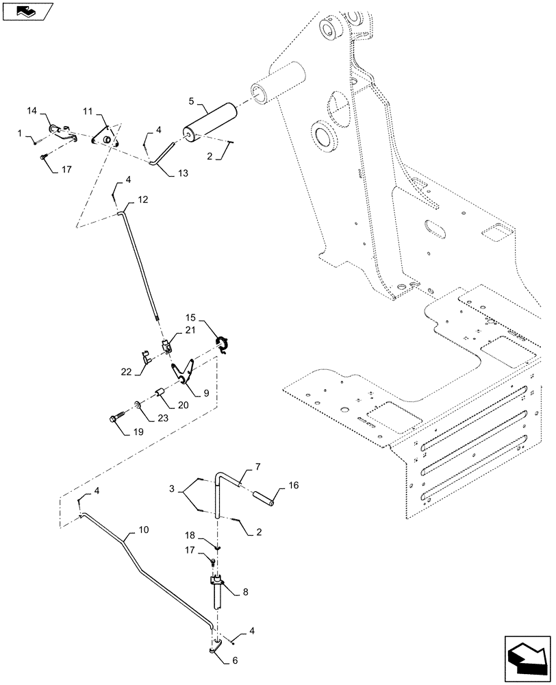 Схема запчастей Case IH SV185 - (82.100.AH) - BOOM LOCK ASSY. (82) - FRONT LOADER & BUCKET