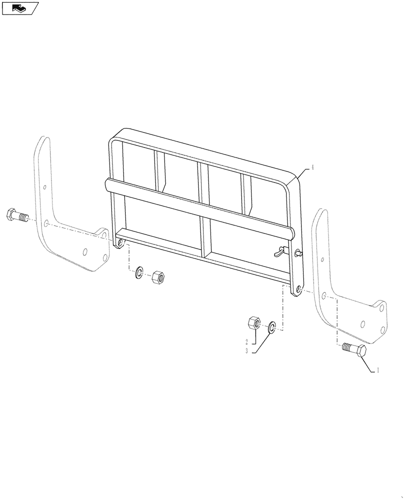 Схема запчастей Case IH L725 - (90.116.BL[04]) - VAR - 715824136 - HD GRILLE GUARD FOR JXC, JXU, FARMALL A UTILITY (90) - PLATFORM, CAB, BODYWORK AND DECALS