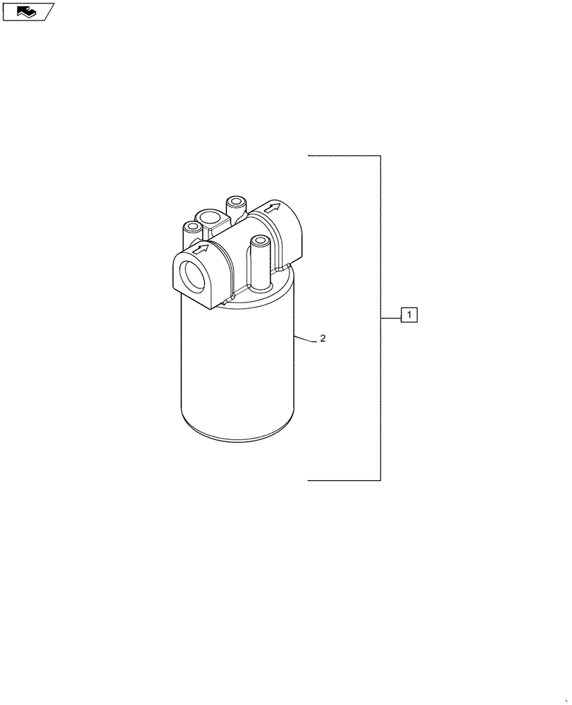 Схема запчастей Case IH 1245 - (35.200.AB[04]) - HYDRAULIC OIL FILTER 36 GPM (35) - HYDRAULIC SYSTEMS