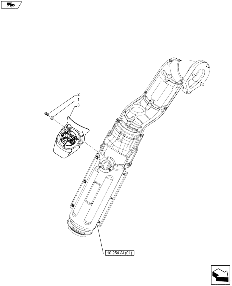 Схема запчастей Case IH MAXXUM 110 - (55.988.AM) - VAR 390158 - SCR (DEF/ADBLUE) DOSING MODULE (55) - ELECTRICAL SYSTEMS