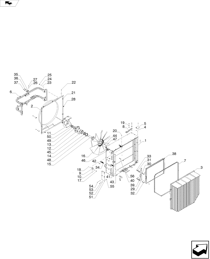 Схема запчастей Case IH A8800 - (10.400.BE[02]) - RADIATOR (10) - ENGINE