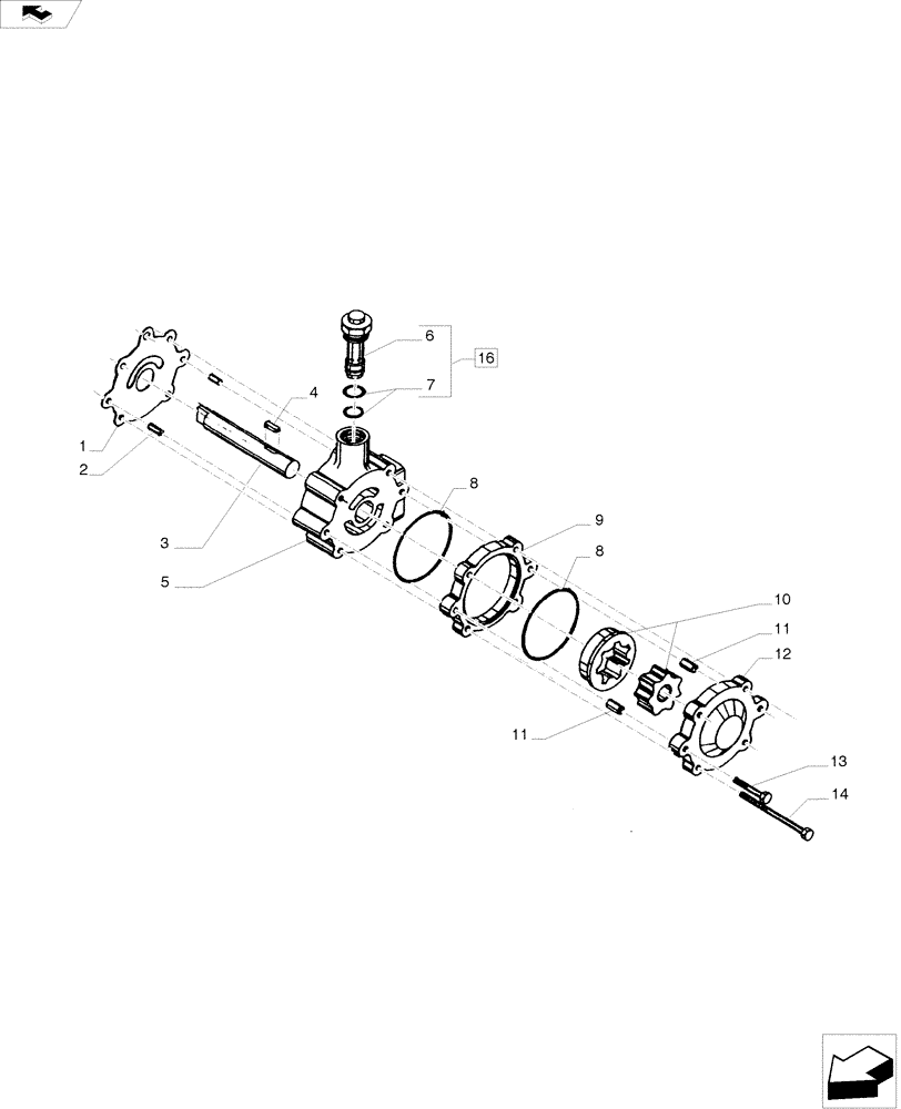 Схема запчастей Case IH A8800 - (35.105.AA) - HYDRAULIC CHARGE PUMP (35) - HYDRAULIC SYSTEMS