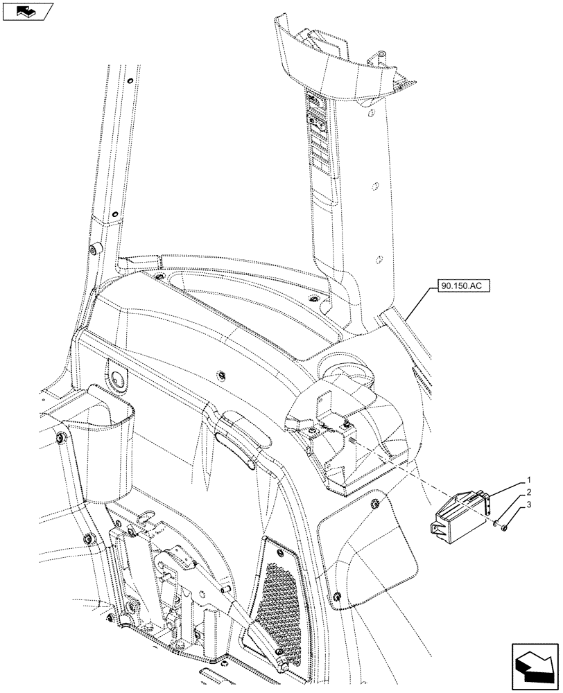 Схема запчастей Case IH MAXXUM 130 - (55.404.DB[02]) - VAR - 335007, 743726 - FLASHER UNIT (55) - ELECTRICAL SYSTEMS