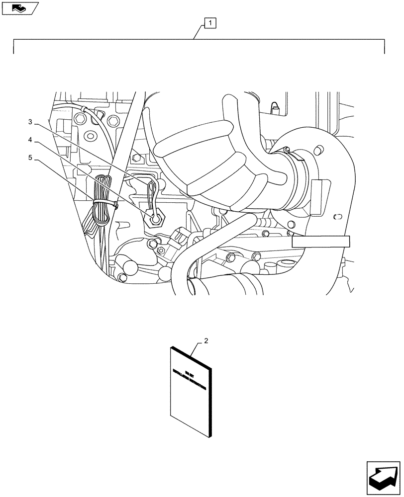 Схема запчастей Case IH F3BFE613B A001 - (88.010.01) - DIA, KIT, BLOCK HEATER - 120V (88) - ACCESSORIES