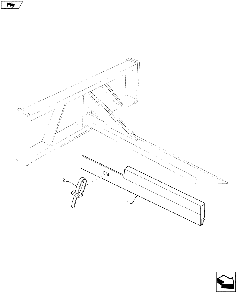 Схема запчастей Case IH L765 - (58.208.AF[01]) - VAR - 717484006 - HEAVY DUTY BALE SPLIT (58) - ATTACHMENTS/HEADERS