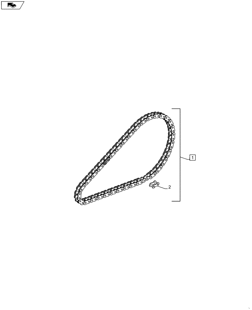 Схема запчастей Case IH 1245 - (61.901.AI[02]) - METER DRIVE CHAIN FOR 30" SPLIT ROW 12/23, 30" SPLIT ROW 16/31 (61) - METERING SYSTEM