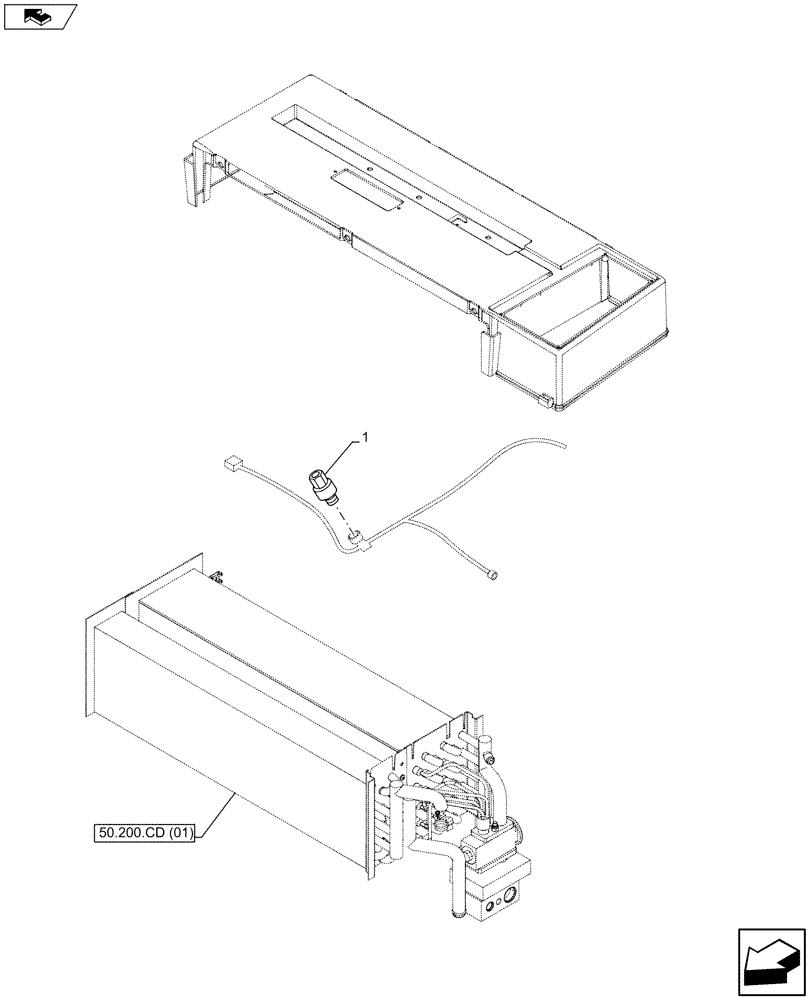 Схема запчастей Case IH MAXXUM 110 - (55.050.AA[01]) - VAR - 390643 - A/C SWITCH (55) - ELECTRICAL SYSTEMS