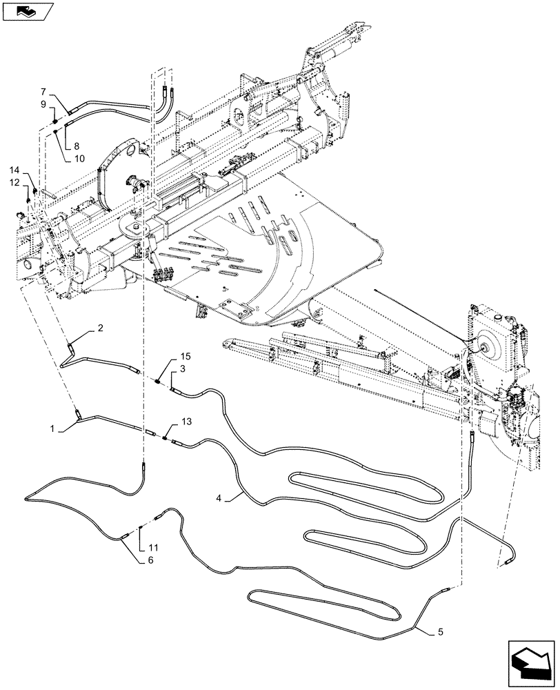 Схема запчастей Case IH 1245 - (35.200.AA[23]) - 22 GPM PTO/DIRECT DRIVE HYDRAULIC DISTRIBUTION WITHOUT BULK FILL FOR 16/30 (35) - HYDRAULIC SYSTEMS