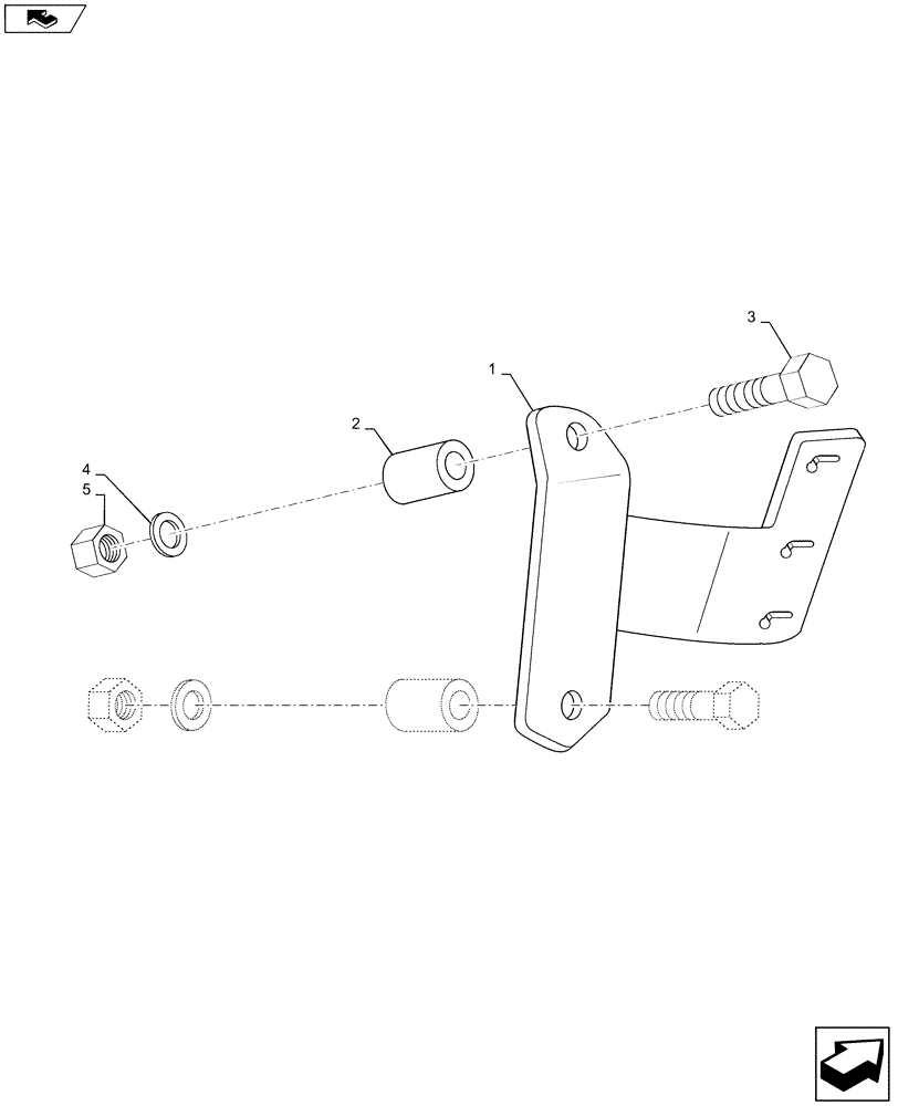 Схема запчастей Case IH L735 - (35.600.AQ[08]) - VAR - 730804016 - 2 FUNCTION HYDRAULIC VALVE KIT - JOYSTICK BRACKET FOR FARMALL A (35) - HYDRAULIC SYSTEMS