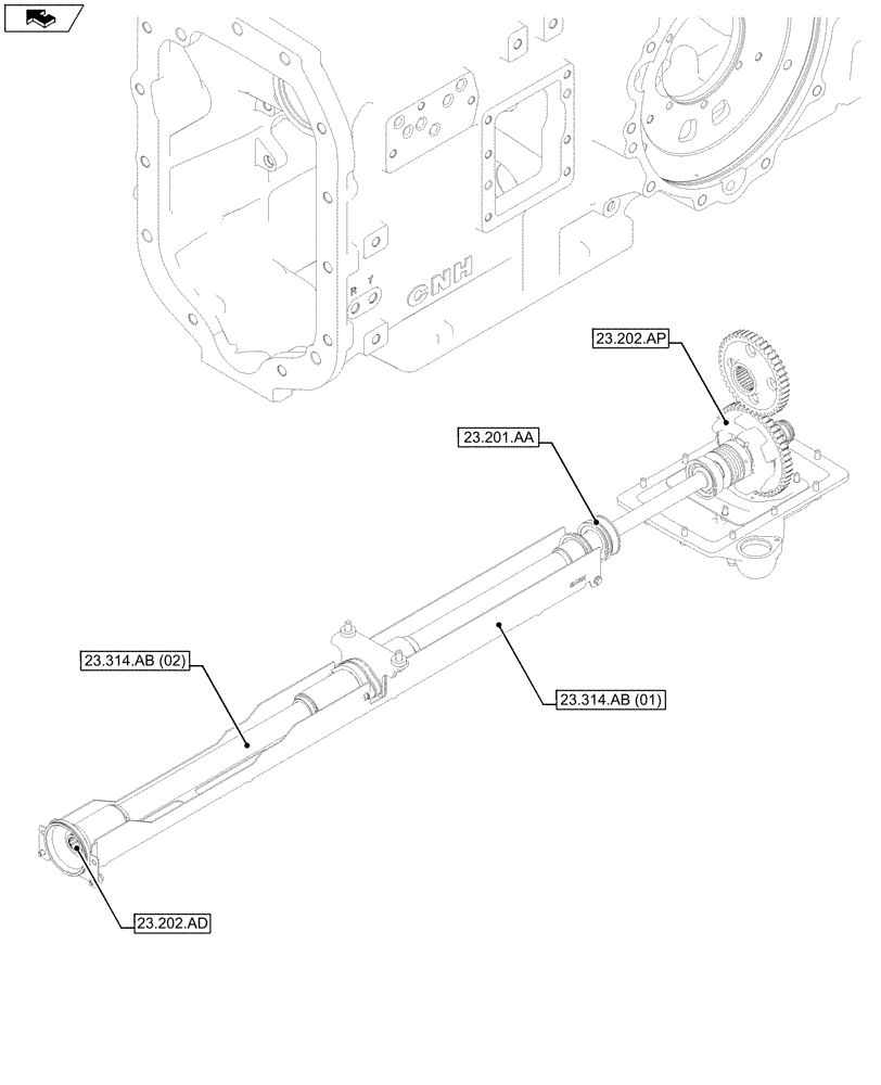 Схема запчастей Case IH MAXXUM 110 - (00.000.23) - PICTORIAL INDEX - 4WD LINES (00) - GENERAL & PICTORIAL INDEX