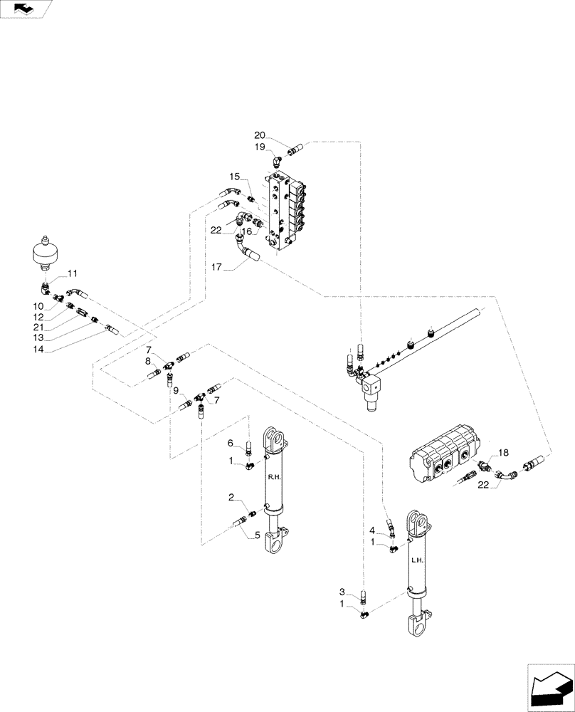 Схема запчастей Case IH A8800 - (35.000.AA[26]) - HYDRAULIC SYSTEM, SUSPENSION (35) - HYDRAULIC SYSTEMS