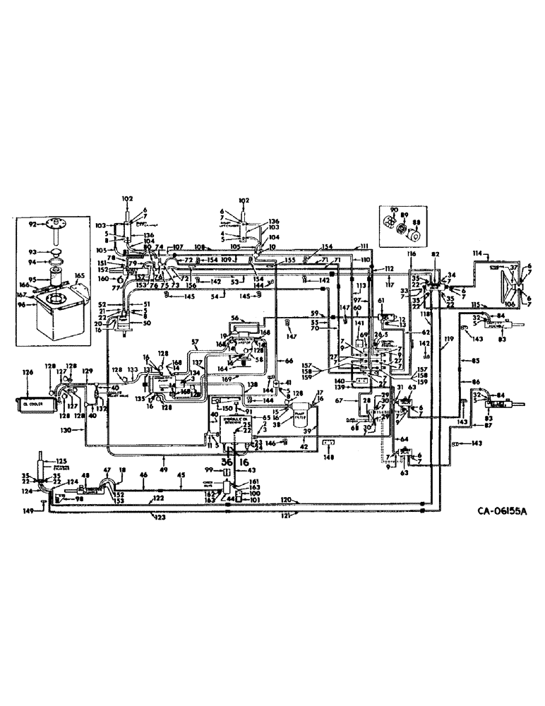 Схема запчастей Case IH 95 - (10-06) - HYDRAULICS, HYDRAULIC DIAGRAM, EATON, SERIAL NUMBER 1012 AND ABOVE (07) - HYDRAULICS