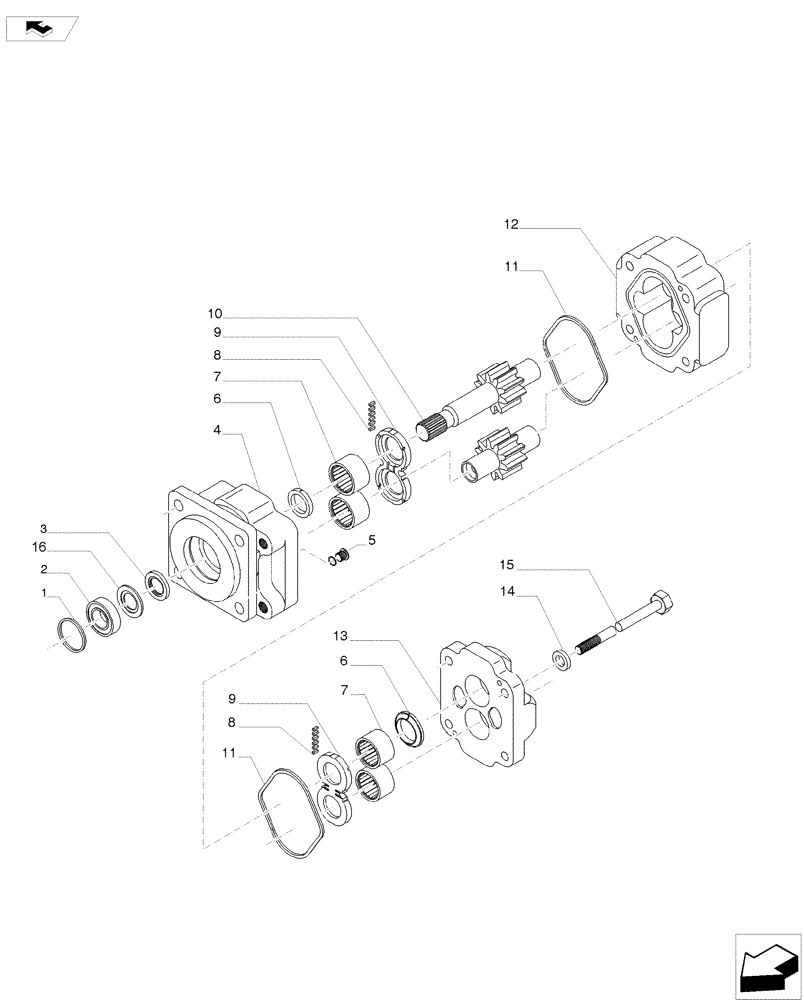 Схема запчастей Case IH A8800 - (35.000.AB[10]) - HYDRAULIC MOTOR (M50A) (35) - HYDRAULIC SYSTEMS