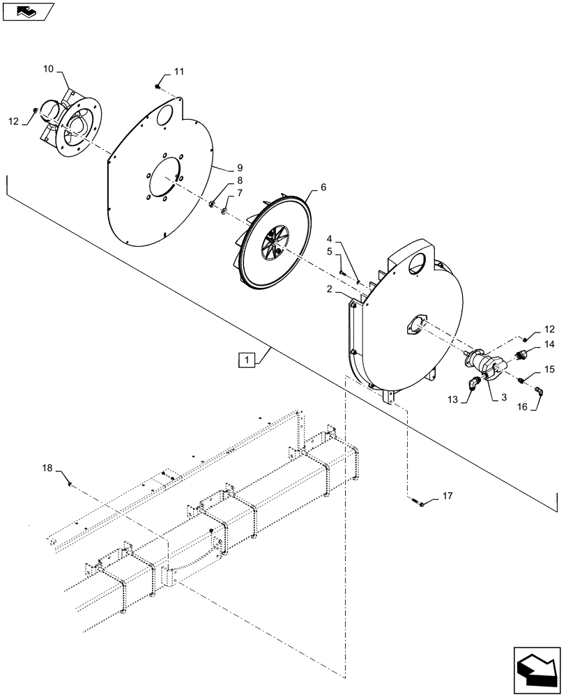 Схема запчастей Case IH 1245 - (79.103.AB[02]) - VACUUM FAN FOR 12/30,16/30 (79) - PLANTING