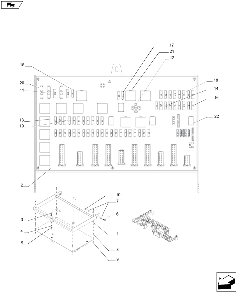 Схема запчастей Case IH A8800 - (55.100.DO[01]) - FUSE, PANEL (55) - ELECTRICAL SYSTEMS