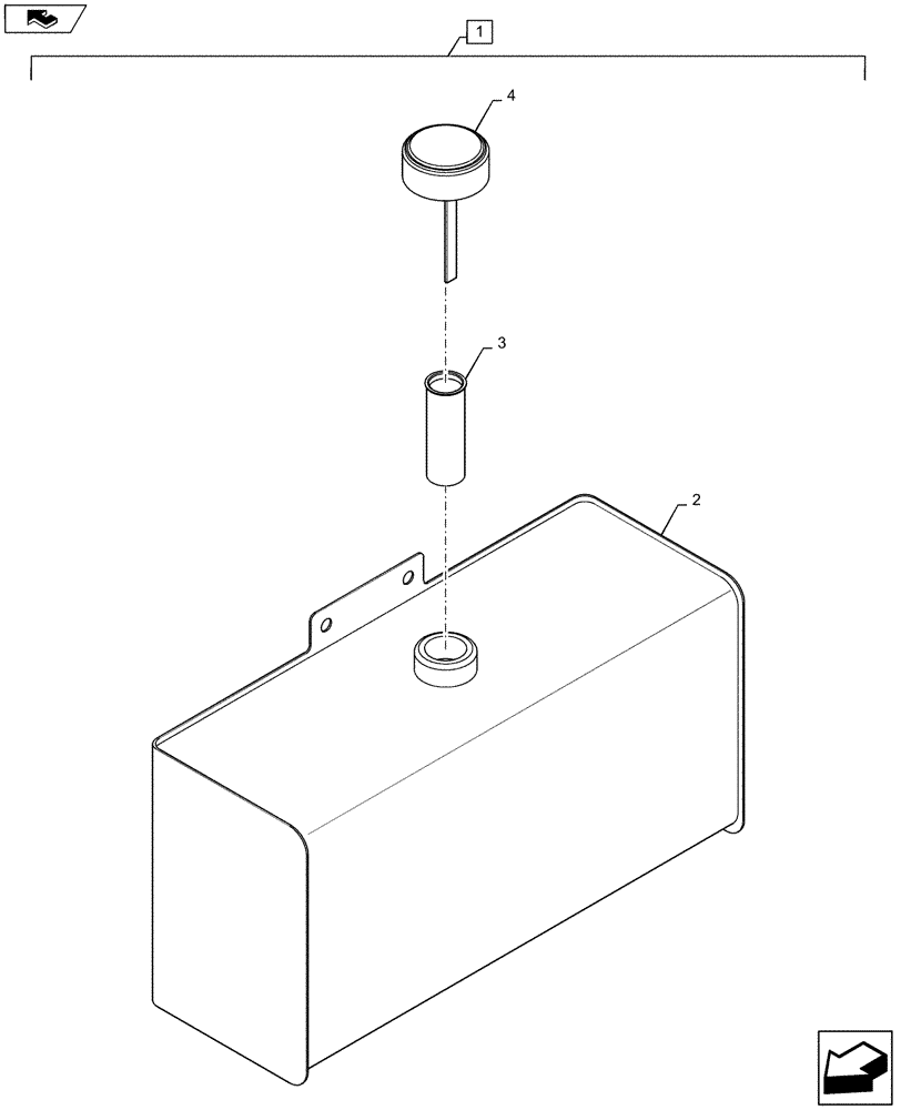 Схема запчастей Case IH 1245 - (35.200.AB[01]) - HYDRAULIC TANK 6.5 GALLON (35) - HYDRAULIC SYSTEMS