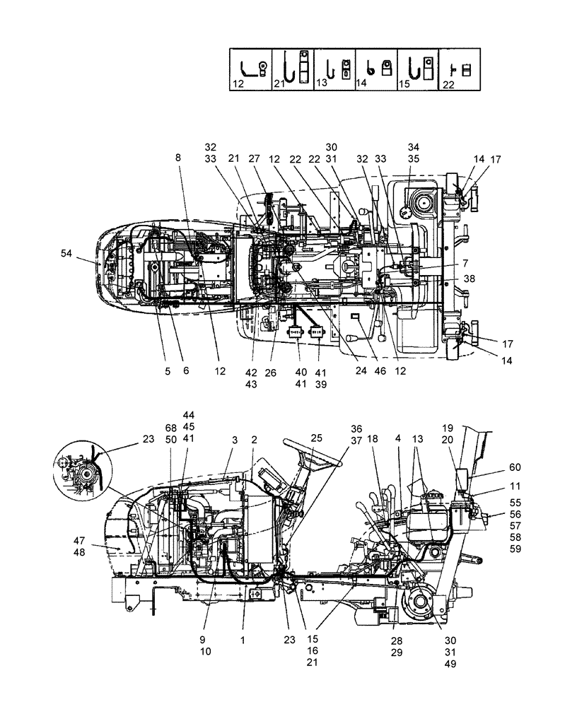 Схема запчастей Case IH DX25E - (06.01) - WIRING HARNESS (06) - ELECTRICAL SYSTEMS