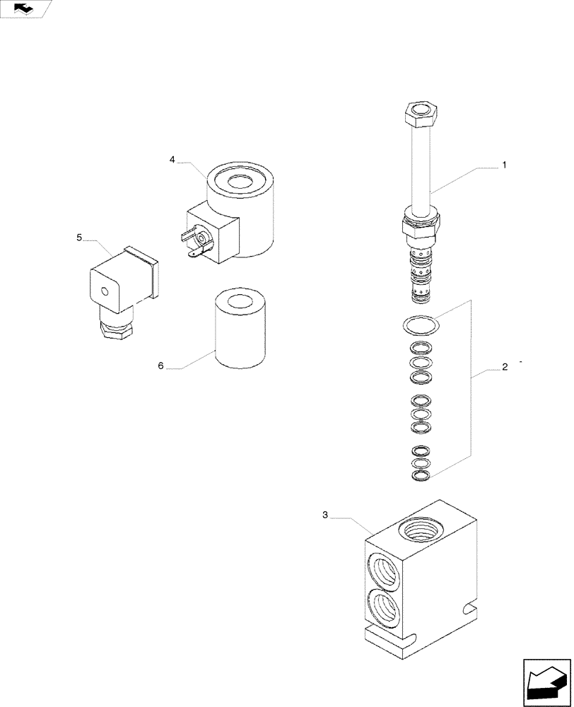 Схема запчастей Case IH A8800 - (35.310.AS[04]) - SOLENOID VALVE (35) - HYDRAULIC SYSTEMS