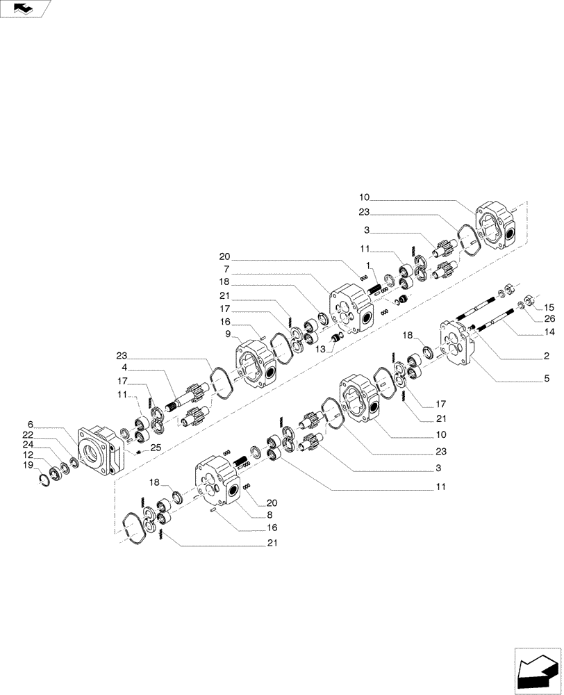 Схема запчастей Case IH A8800 - (35.000.AB[13]) - HYDRAULIC MOTOR (M51B) (35) - HYDRAULIC SYSTEMS