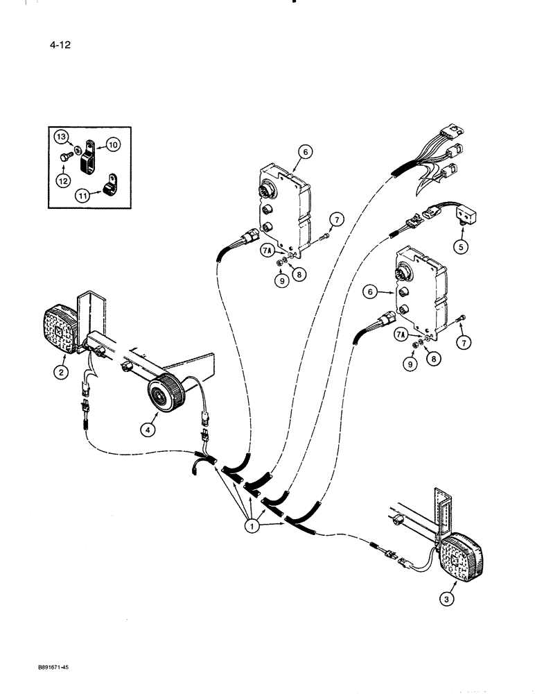 Схема запчастей Case IH 8500 - (4-12) - TOOL BAR HARNESS, UNITS WITH 7 & 10 INCH ROW SPACING & BLOCKAGE MONITOR SYSTEM, 33 FOOT WIDE DRILL (04) - ELECTRICAL SYSTEMS