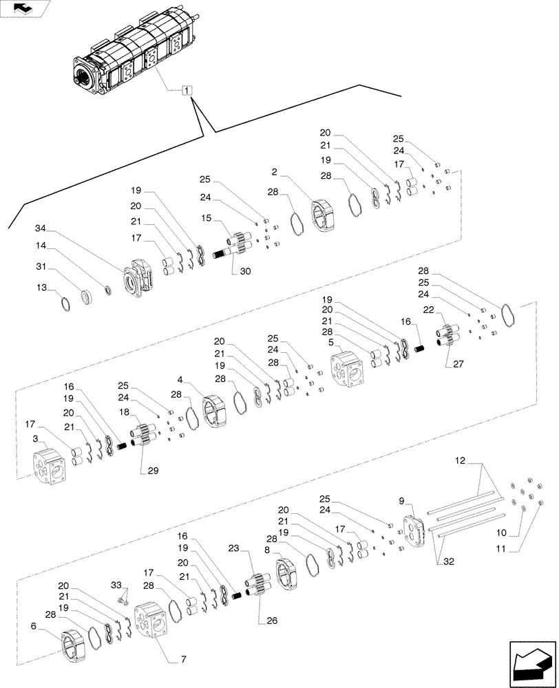 Схема запчастей Case IH A8800 - (35.104.AA[01]) - HYDRAULIC PUMP *COMMERCIAL (35) - HYDRAULIC SYSTEMS