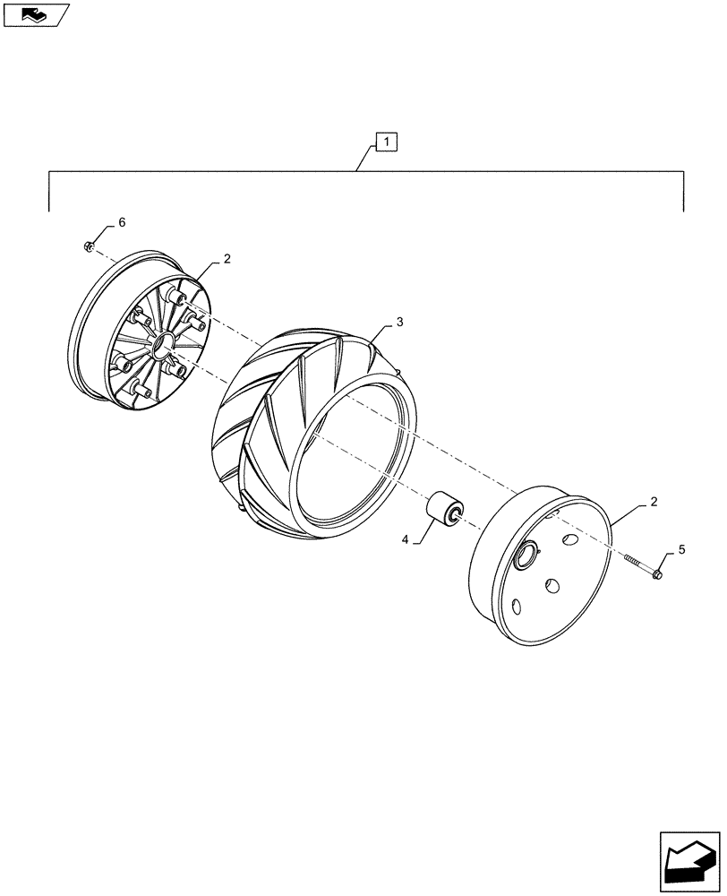 Схема запчастей Case IH 1235 - (79.105.AB[01]) - PRESS WHEEL 6.5 X 12 (79) - PLANTING