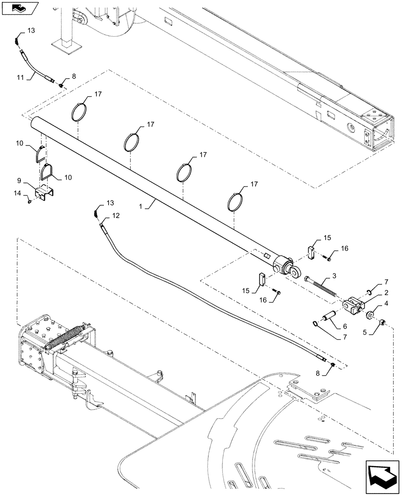 Схема запчастей Case IH 1245 - (35.944.AA[02]) - HYDRAULIC HITCH FOR 12/30, 30"12/23 SPLIT ROW (35) - HYDRAULIC SYSTEMS