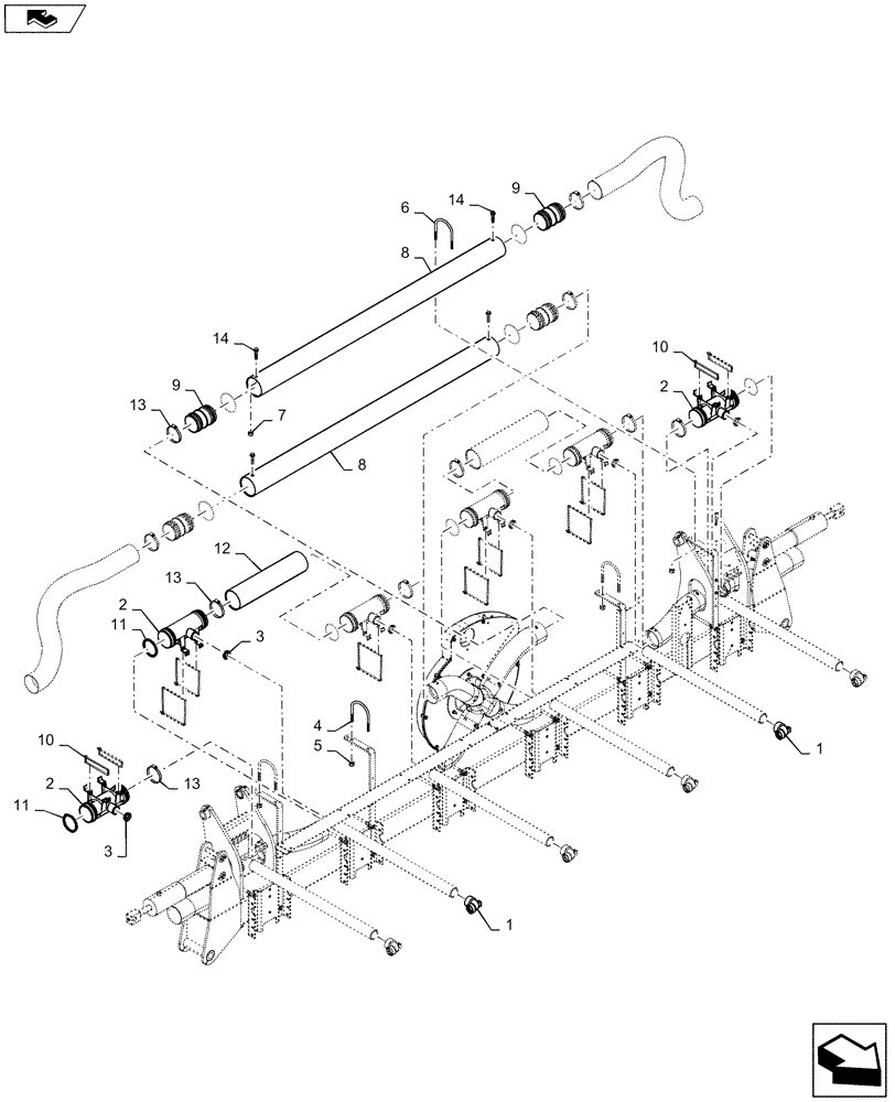 Схема запчастей Case IH 1245 - (79.103.AA[09]) - VACUUM CONECTORS FOR 12/30 (79) - PLANTING