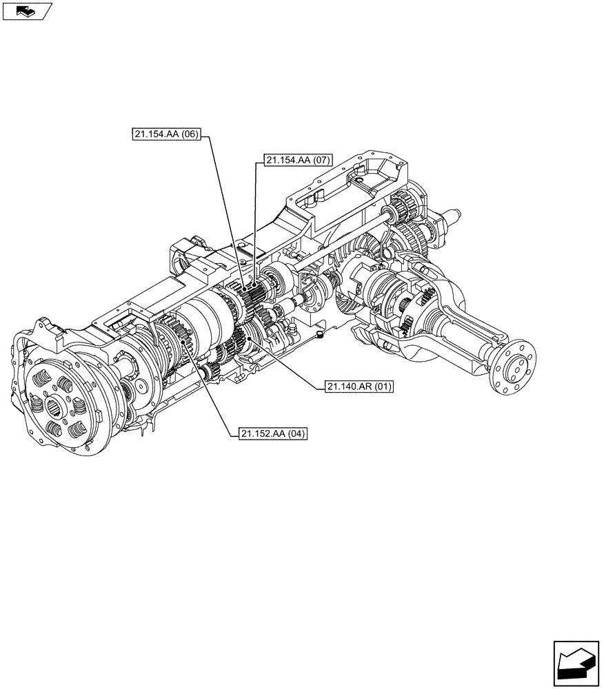 Схема запчастей Case IH MAXXUM 110 - (00.000.21[01]) - PICTORIAL INDEX - TRANSMISSION (00) - GENERAL & PICTORIAL INDEX