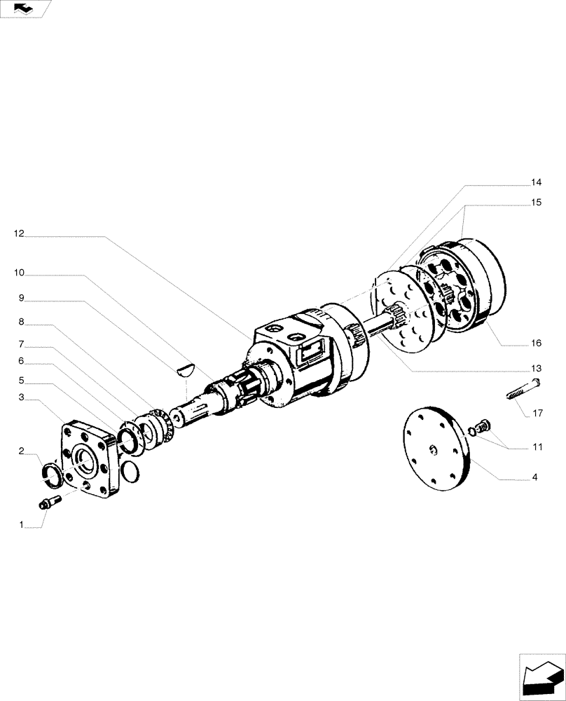 Схема запчастей Case IH A8800 - (35.000.AB[06]) - HYDRAULIC MOTOR (S CHAR-LYNN: 22.6 CU.IN.) (35) - HYDRAULIC SYSTEMS