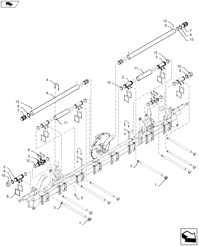 Схема запчастей Case IH 1245 - (79.103.AA[11]) - VACUUM CONECTORS FOR 16/30 (79) - PLANTING