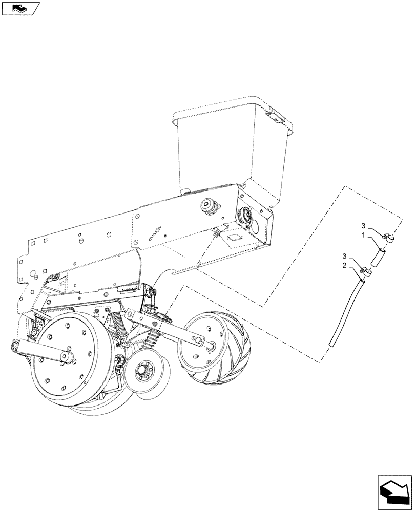 Схема запчастей Case IH 1245 - (79.100.AC[10]) - GRANULAR CHEMICAL HOSE , HOSE ASSY. (79) - PLANTING