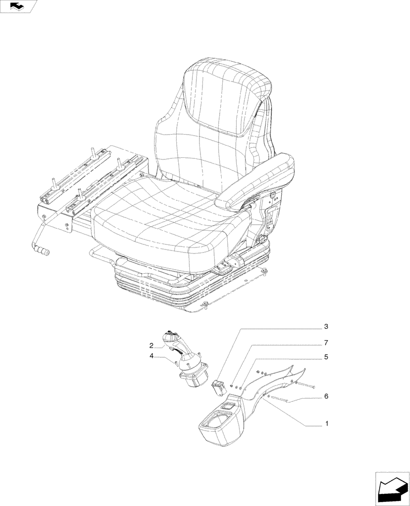 Схема запчастей Case IH A8800 - (55.512.CL) - CONTROLS, LH (55) - ELECTRICAL SYSTEMS