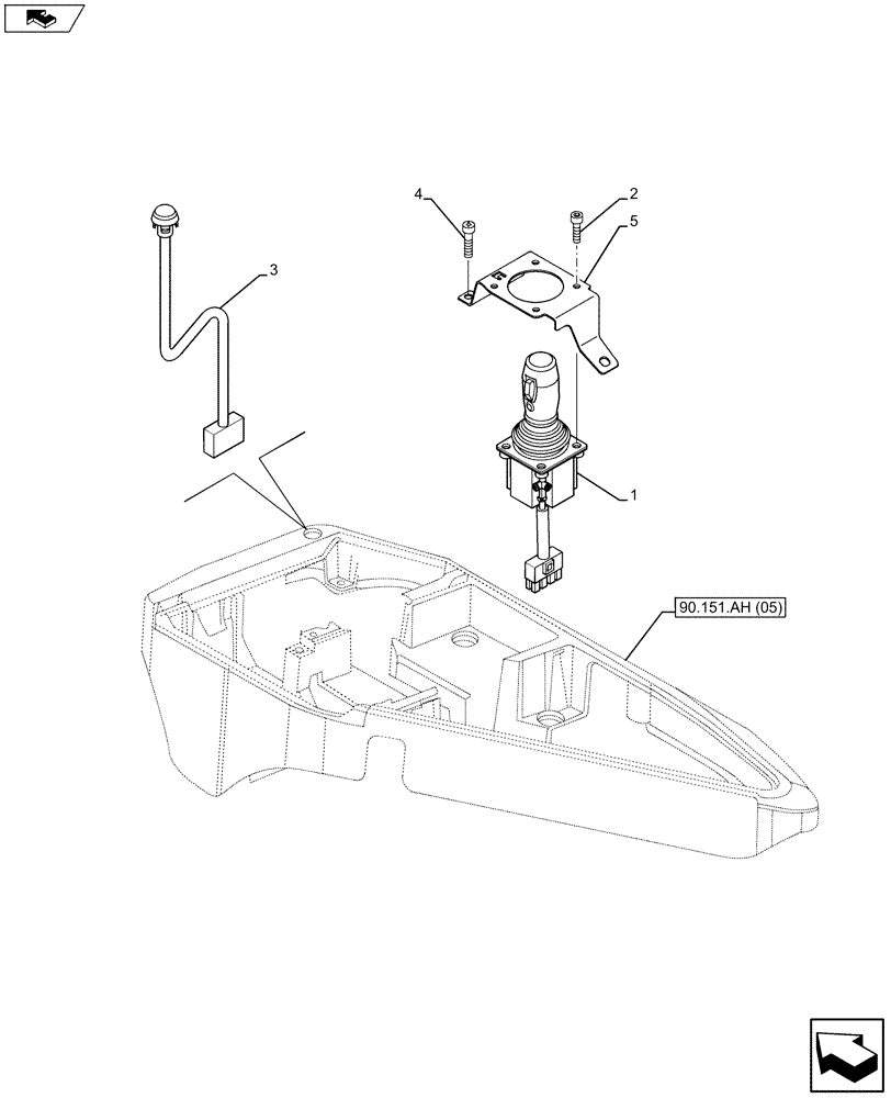 Схема запчастей Case IH MAXXUM 120 - (55.512.CL[04]) - VAR - 339782 - JOYSTICK (55) - ELECTRICAL SYSTEMS